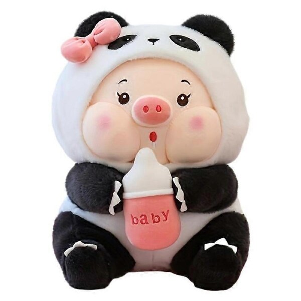 Cute bottle pig panda doll as a gift for girls cartoon pig transformed into panda plush toy