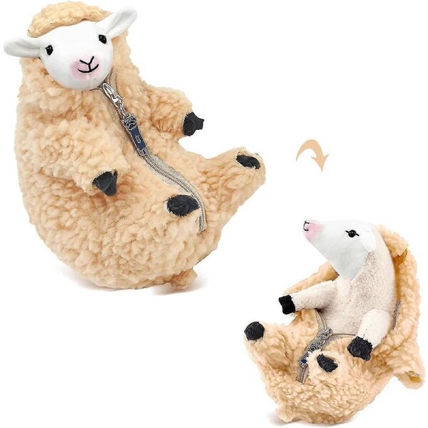 Cute Shaved Sheep Stuffed Animals, Kawaii Sheep Plush Lamb Plush Toys, Valentines Day Birthday Funny Gifts