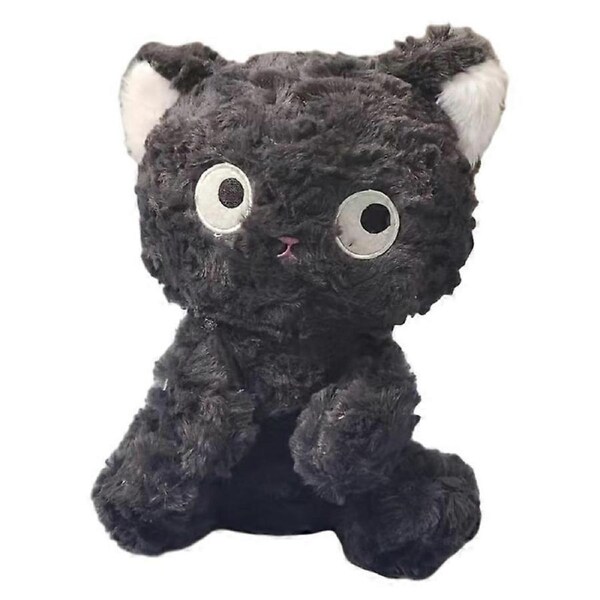 Cute little black cat doll plush toy cat doll girl birthday gift