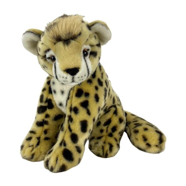 Simulation cute plush toy sitting posture leopard super soft short plush childrens plush toy