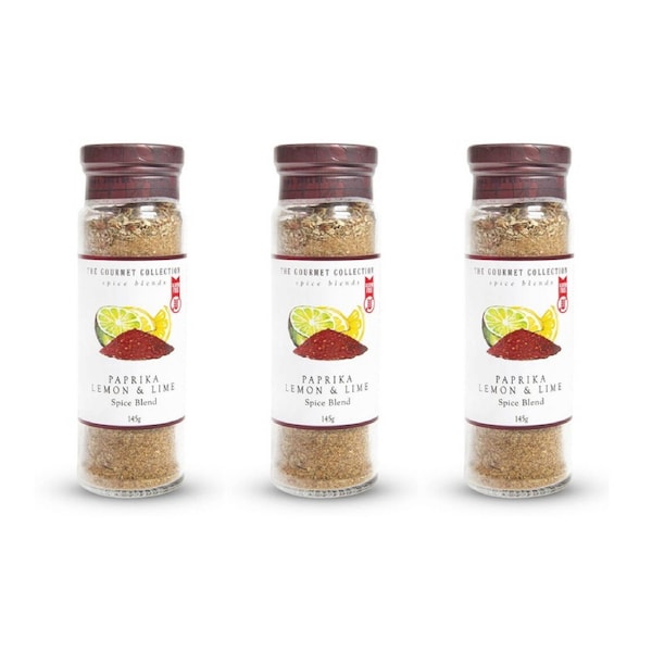 3PK Hot Shots The Gourmet Collection Spice Paprika Lemon & Lime 145g Seasoning
