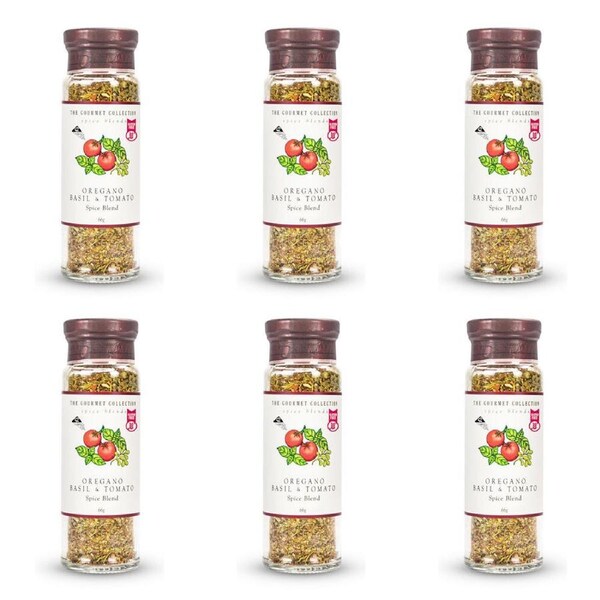 6PK Hot Shots The Gourmet Collection Spice Oregano Basil &Tomato 66g Seasoning