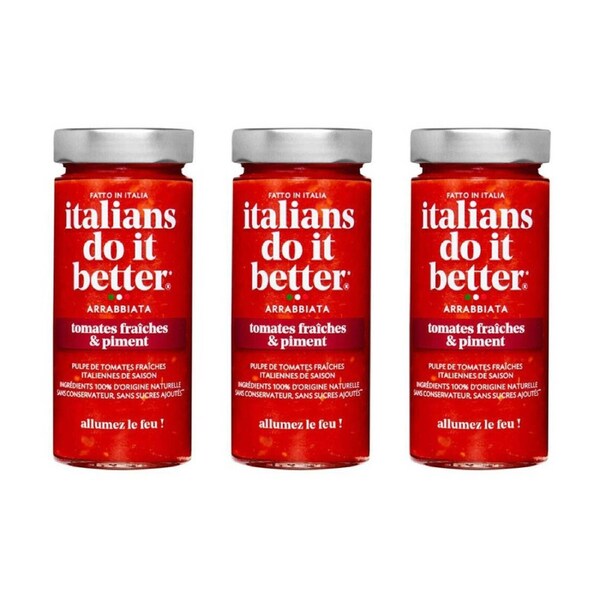 3PK Hot Shots Italians Do It Better Arrabbiata Herbs & Spices 290g Seasoning