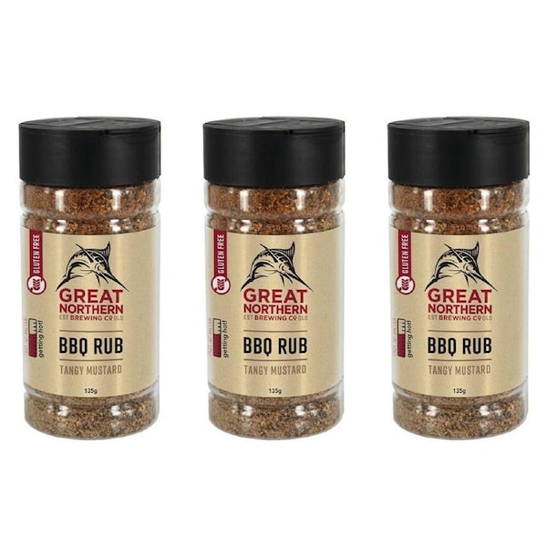 3PK Hot Shots Great Northern Tangy Mustard Herbs & Spices 135g Cooking Seasoning
