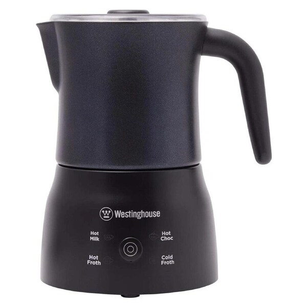 Westinghouse 250ml Electric Milk Frother Jug – Dishwasher Safe, Induction Heating, Black