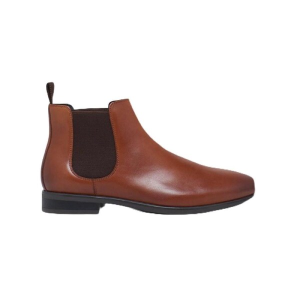 Mens HUSH PUPPIES NORRIS Leather Boots Shoes - Tan in Size US 6