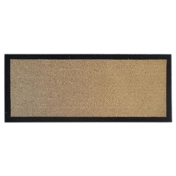 Wide Door Mat Deluxe Coir Backed Border 45 X 110 Cm Doormat
