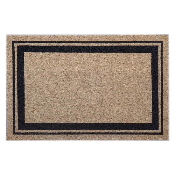 Door Mat Deluxe Coir Backed Fat Border 58 X 89 Cm Doormat