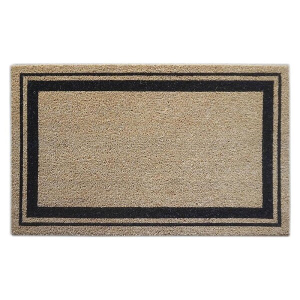 Door Mat Deluxe Coir Back Fat Double Border 45 X 75 Cm Doormat