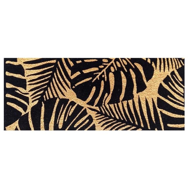Wide Door Mat Deluxe Coir Backed Monstera 45 X 110 Cm Doormat