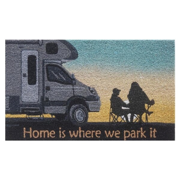 Door Mat Deluxe Coir Latex Motor Home Camping 45 X 75 Cm Doormat