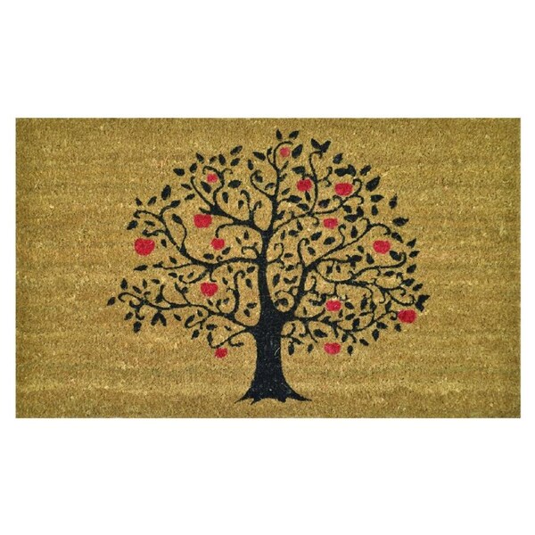 Door Mat Deluxe Coir Backed Apple Tree 45 X 75 Cm Doormat