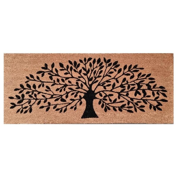 Wide Door Mat Deluxe Coir Backed Tree Of Life 45 X 110 Cm Doormat