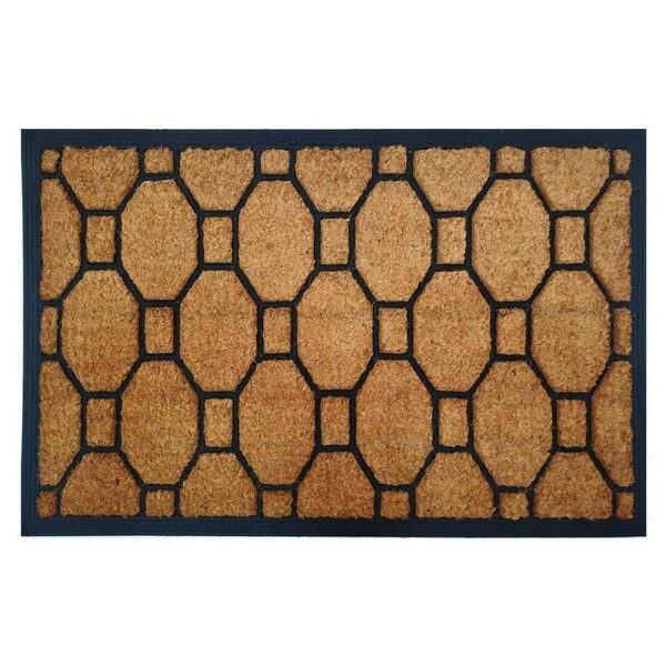 Door Mat Deluxe Embossed Geometric 58 X 93 Cm Doormat