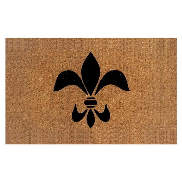 Door Mat Premium Coir Fleur De Lis 50 X 80 Cm Doormat