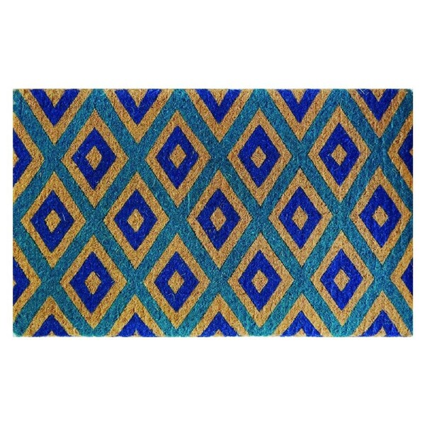 Door Mat Premium Coir Blue Diamond 50 X 80 Cm Doormat