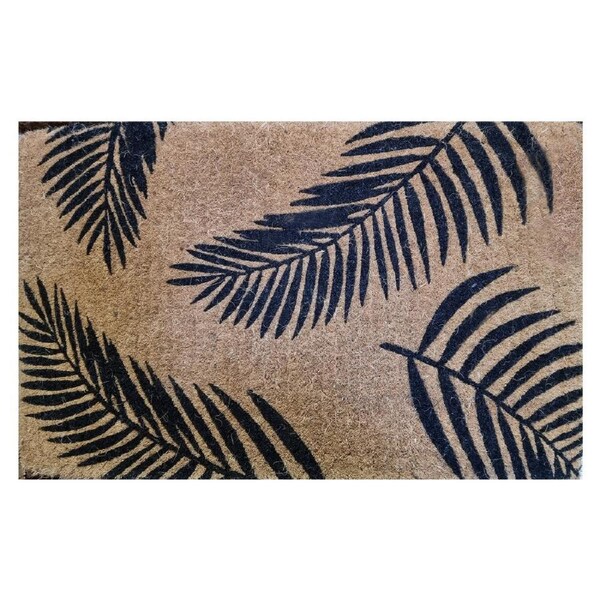Door Mat Premium Fern Black 50 X 80 Cm Doormat