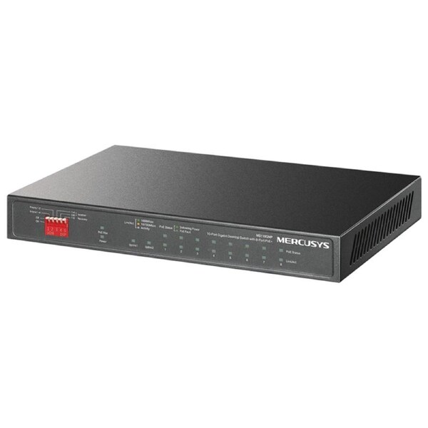 Mercusys 10-Port Gigabit Desktop Switch with 8-Port PoE+ (MS110GMP)