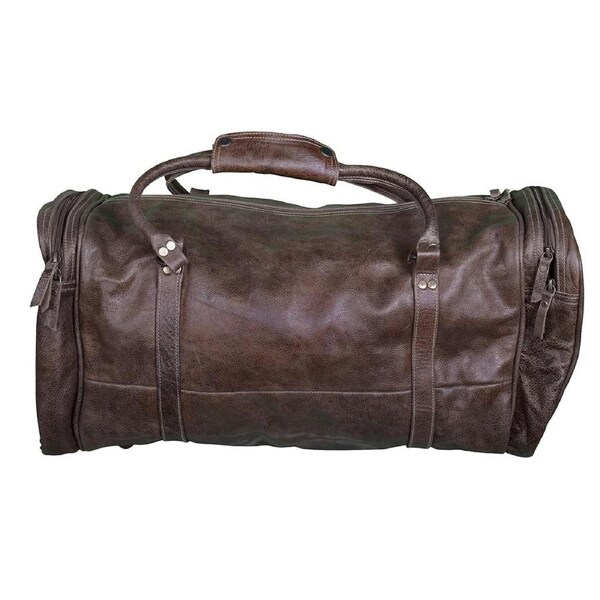 Overnight Leather Duffle Bag Travel 55cm Carry On