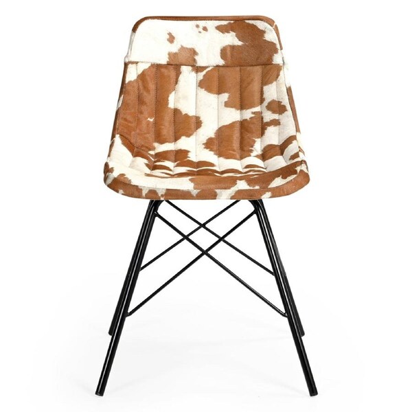 Eames Style Cowhide Chair Arm-less Dining 50x53x79cm