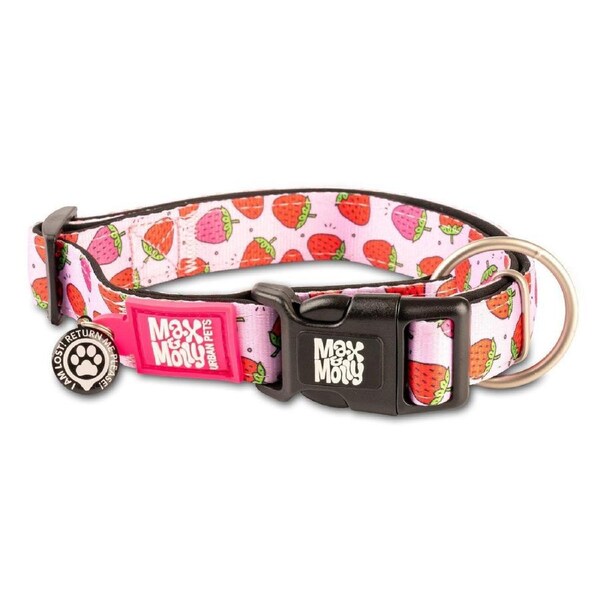 Smart ID Dog Collar (Strawberries) - Medium