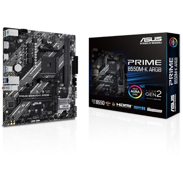 [PRIME B550M-K ARGB] Asus PRIME B550M K ARGB AMD Micro-ATX Motherboard
