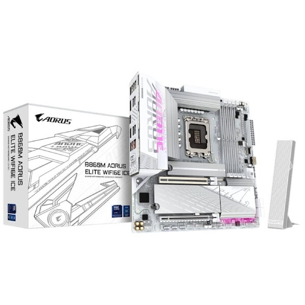 Gigabyte B860M A ELT WF6E ICE Intel Micro-ATX Motherboard