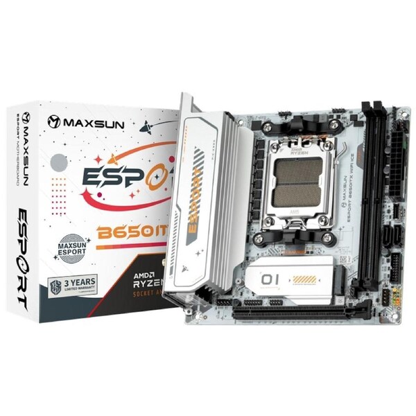 MAXSUN MS eSport B650ITX WIFI ICE AMD Mini-ITX Motherboard [MS-eSport B650ITX WIFI ICE]