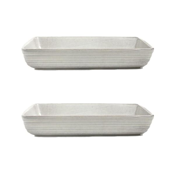 2PK Classica Lunde Rectangle Oven Baking/Roasting Dish 32x21x6cm Reactive Grey