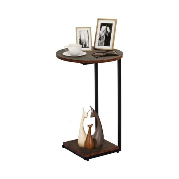 Nevenka C-Shaped Sofa Table for Small Spaces