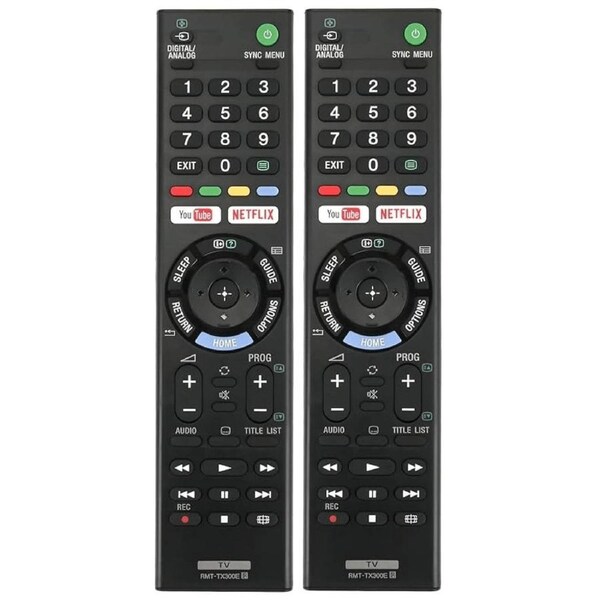 [2 Pack] Replacement RMT-TX300E (RMTTX300E) TV Remote Control Compatible with Sony BRAVIA Models: KDL32W660E, KDL40W660E, KDL49W660E, KD43X7000E, KD49X7000E, KD55X7000E