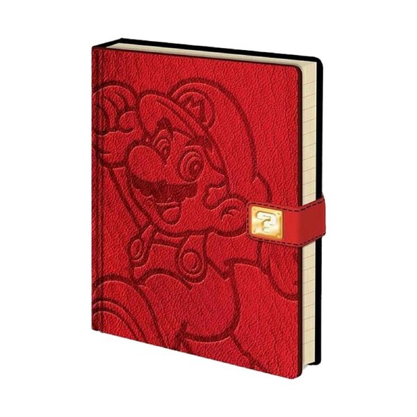 Super Mario Ultimate Gamers Premium Red Notebook W/ Lined Pages A5