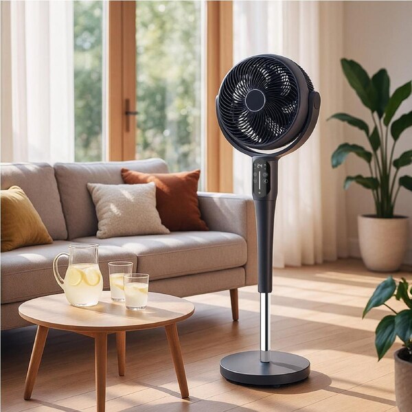 Sheffield Pedestal Fan with 24 Speeds & LCD Display - Grey