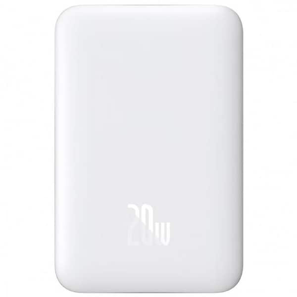 Baseus Magnetic Mini Wireless Fast Charge Power Bank 10000mAh 20W - White