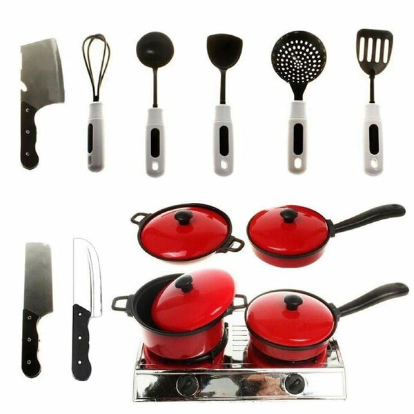 JOYBUY 13pcs Kids Kitchen Cooking Utensil Set – Food Accessory Toys