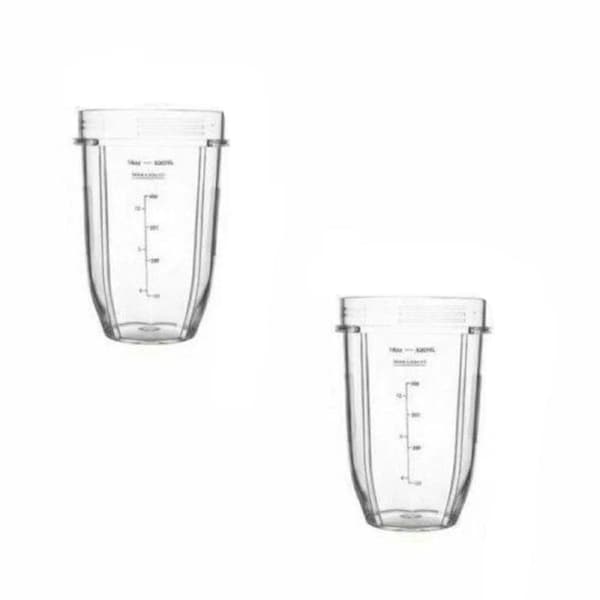 2 x 18oz Replacement Cups Compatible with Nutri Ninja Cup Auto IQ Bullet Blender