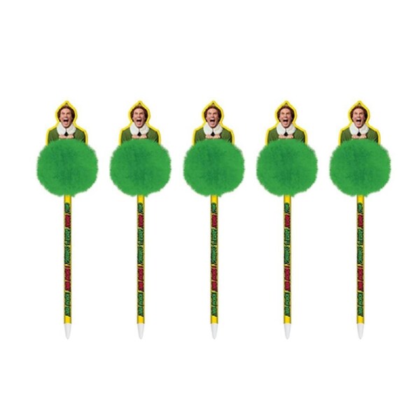 5PK Impact Rock Merchandise Elf Christmas Movie I Know Him Pom Pen Green