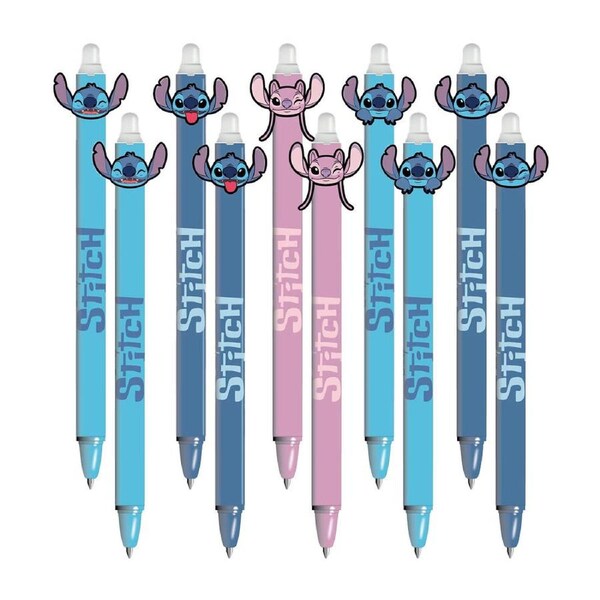 10PK Disney Lilo and Stitch Erasable Gel Stationary Writing Pen Assorted