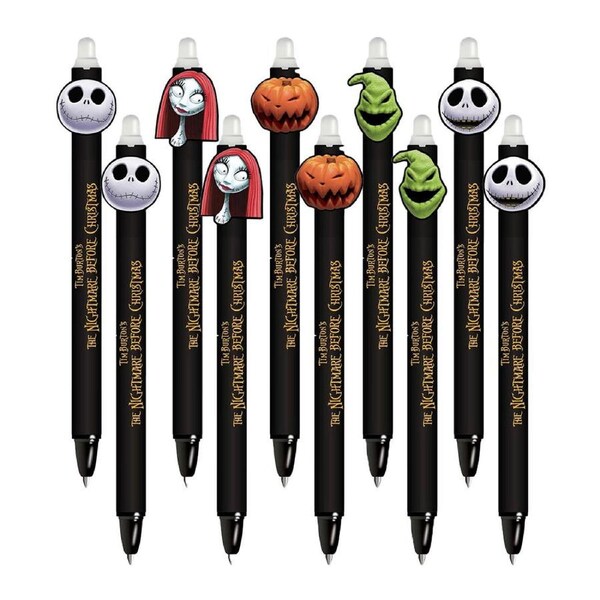 10PK Disney Nightmare Before Christmas Characters Erasable Gel Pen Assorted