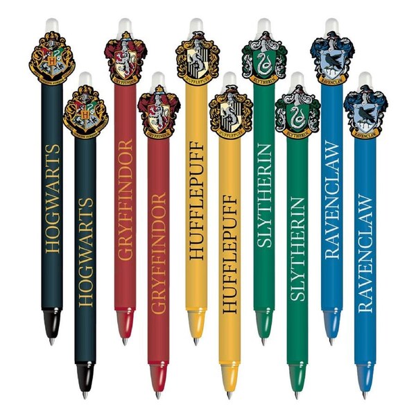 10PK Wizarding World Harry Potter House Erasable Gel Pen Assorted