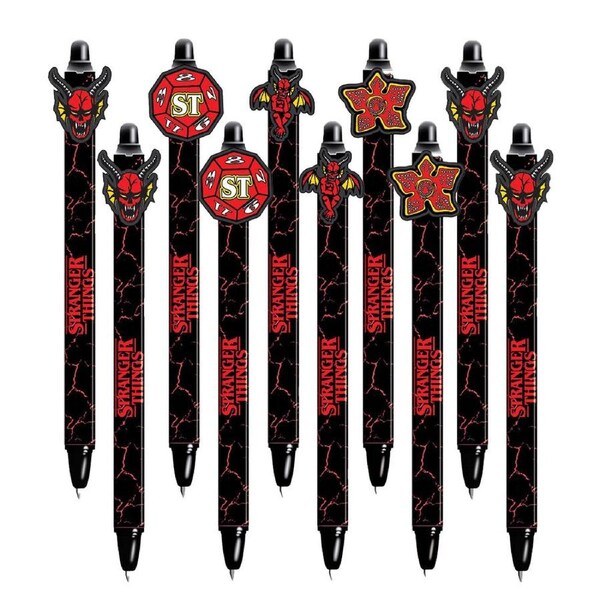 10PK Impact Rock Merchandise Stranger Things Erasable Gel Pen Assorted