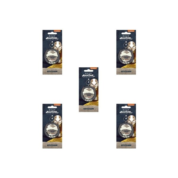 5PK Avatar: The Last Airbender Appa Character Rubber Keyring 9cm Multicoloured