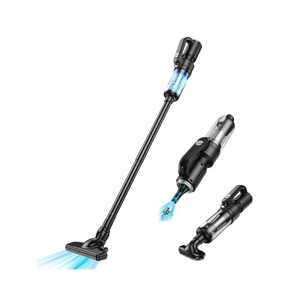 Powerful Cordless Vacuum Cleaner Ultra Quiet for Home Car Rechargeable -Black