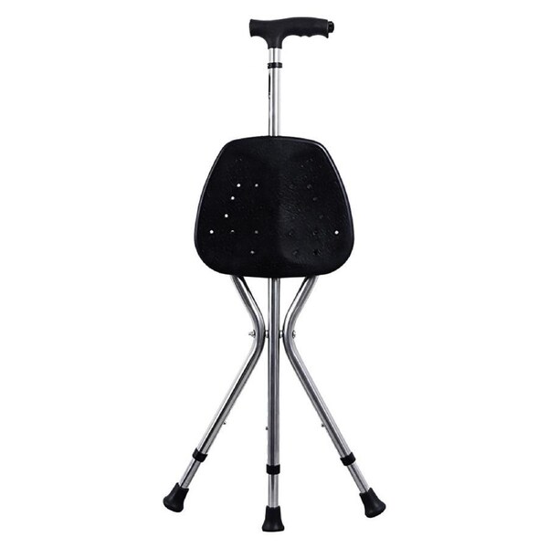 Foldable Seat Cane with Tripod Chair Portable Walking Stick Seat Outdoor Travel