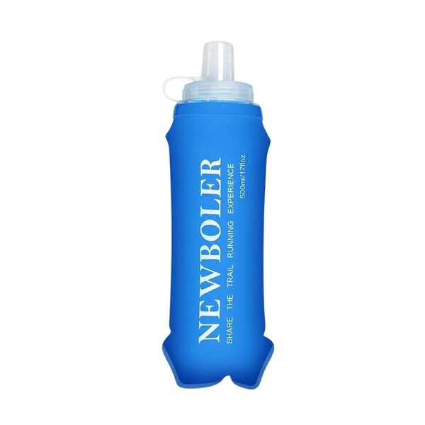 Sports Folding Soft Water Bottle Running Portable Outdoor Large Mouth Hydration