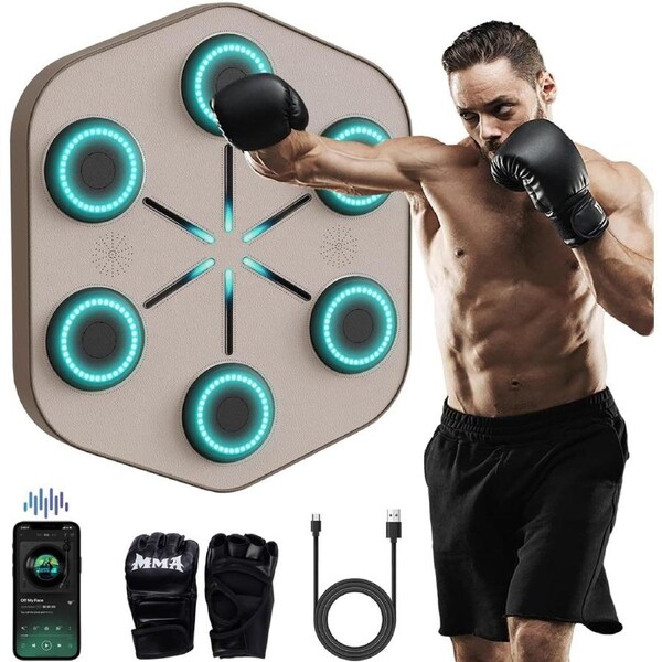 JOYBUY Smart Music Boxing Machine – Rhythm Syncing Lights for Home & Gym