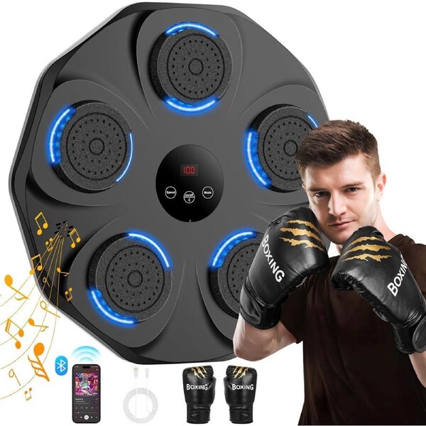 JOYBUY Smart Bluetooth Music Boxing Machine – 9 Modes, 9 Speeds with Gloves