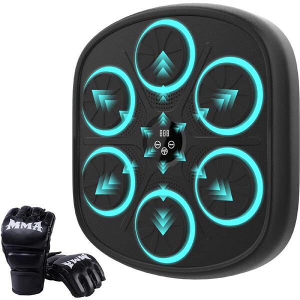 JOYBUY 2025 Large Wall Boxing Machine - 9 Modes, 9 Speeds, Bluetooth Punch Pad with Gloves