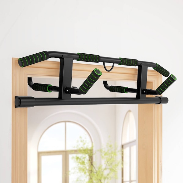 Everfit Multi-Grip Pull Up Bar Doorway Chin Up Horizontal Bar Home Gym Workout 101cm Length