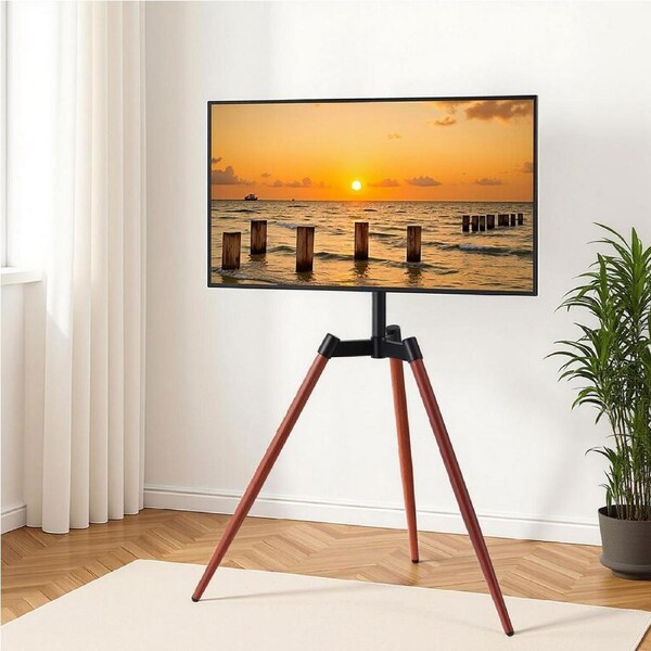 Artiss TV Stand 32-65 inch LED LCD Screen Wooden Tripod Easel Height Adjustable